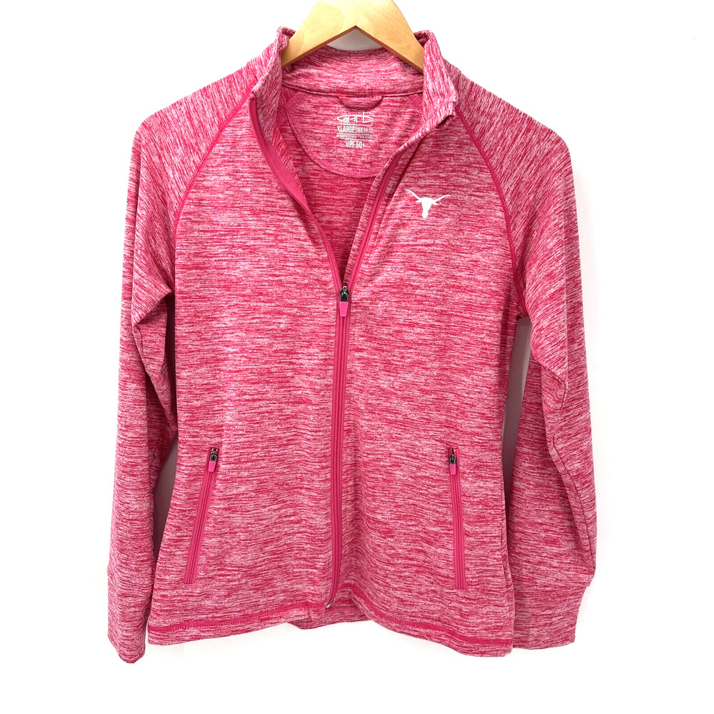 Texas Longhorns Girls XL Full Zip Jacket Pink UPF 50+ Long Sleeve‎ GARB